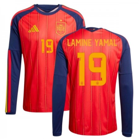 Jalkapallo Pelipaidat/Peliasut Espanja Lamine Yamal 19 Kotipelipaita Mm-Kisat 2026 Pitkähihainen